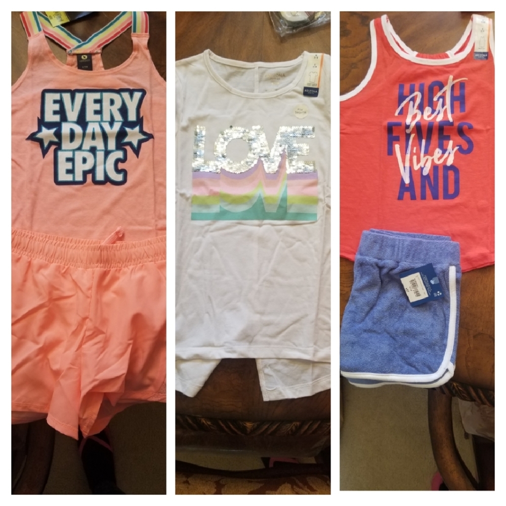 Lot of 5 Girl's Clothing, size 7/8